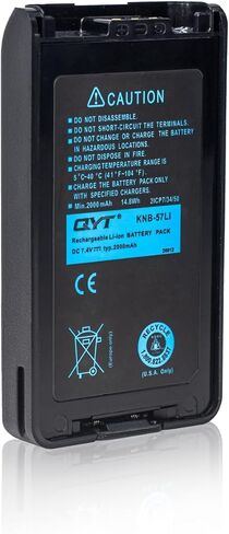 QYT KNB-57L 7.4V 2000mAh Battery for Kenwood TK-2140 TK-2160 TK-2360 TK-3140 TK-3170 NX-220 NX-320 TK-3360 TK-3160,Replaceable and Rechargeable Walkie Talkie Li-Ion Battery in Kuwait