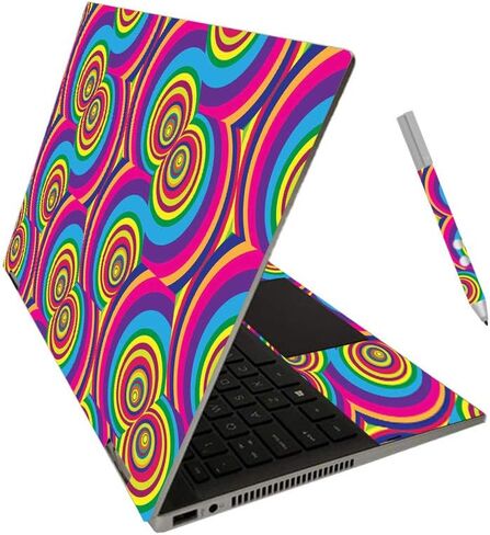 MightySkins Skin for HP Pavilion x360 14" (2020) - Groovy 60s | Protective, Durable, and Unique Vinyl Decal wrap Cover | Easy to Apply, Remove, and Change Styles | Made in The USA in Kuwait