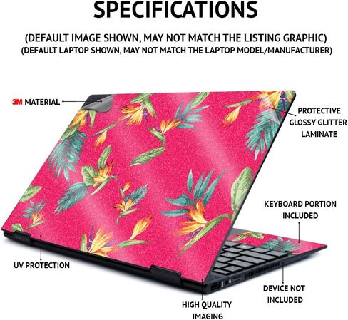 MightySkins Glossy Glitter Skin for HP Pavilion x360 14" (2020) - Corgi Kawaii | Protective, Durable High-Gloss Glitter Finish | Easy to Apply, Remove, and Change Styles | Made in The USA in Kuwait