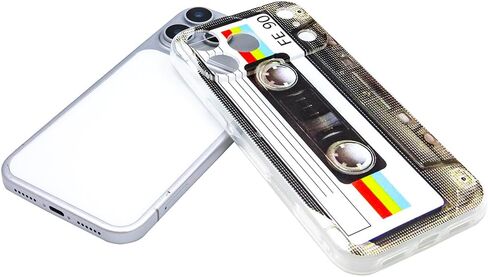 Compatible with iPhone 17 Pro Cassette case,Unique Retro Mixtape Design Soft Cool Tape Music Phone Cover for Apple iPhone 17 Pro White in Kuwait