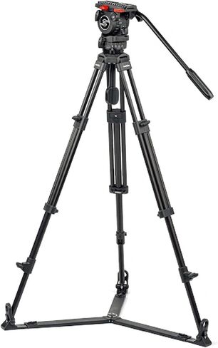 حامل ثلاثي من الألومنيوم Sachtler ENG 75/2 D مع رأس سائل FSB 4، يتضمن مفرشة أرضية SP 75 وحقيبة DV 75 S، حمولة رأس 8.8 رطل in Kuwait