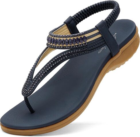 Littleplum Womens Sandals Comfort Arch Support Sandals Summer Walking Shoes Casual Ankle Elastic Flip Flops Shoes in Saudi Arabia