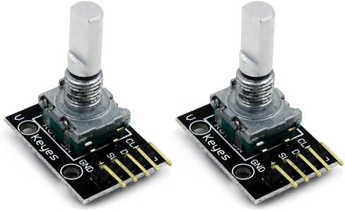 DEVMO 2PCS KY-040 Rotary Encoder Module Brick Sensor Development Board Compatible with Ar-duino Raspberry Pi SMT32 Development Board in Kuwait