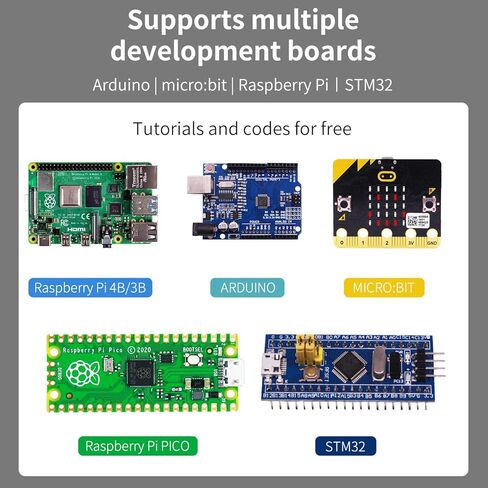 Yahboom LED Strip Light Programmable WS2812 DC 5V PH2.0 RGB Full Color-Driven Compatible with Raspberry Pi Pico Arduino Microbit STM32 ESP32 5 Bit 4PCS 14 Bit 2PCS in Kuwait