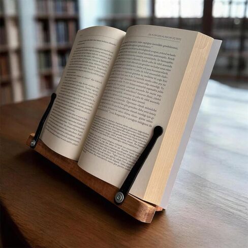 Book Stand,Handmade Book Holder,Tablet Stand,Wooden Reading Stand,Book Gift, Wooden Tablet Holder,Natural Wood Book Stand,Handmade Woodwork in Kuwait