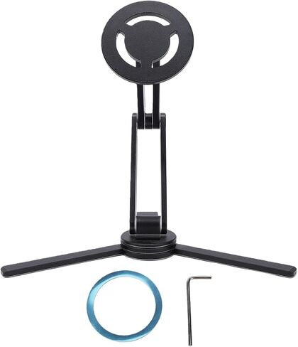 POCREATION Magnetic Phone Stand Magnetic Tablet Stand Cell Phone Holder 360 Degree Rotation Foldable Aluminum Alloy Car Desk Mount with Strong Suction for Mobile Tablet up to in Kuwait