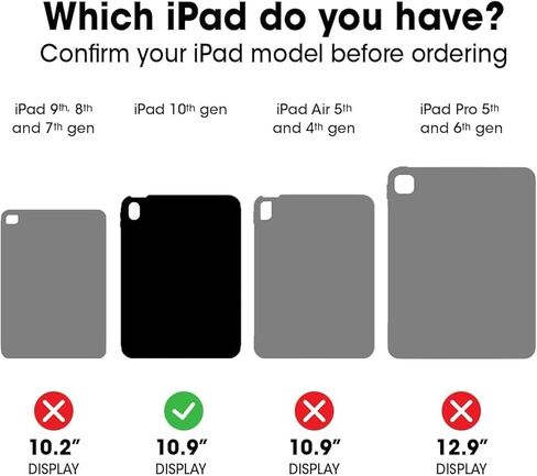 OtterBox iPad 10th Gen (Only) - Defender Pro Series Case - Black - Screenless - Rugged & Durable - Multi-Layer Protection - USB-C to USB- C Cable Included - Non-Retail Packaging in Kuwait