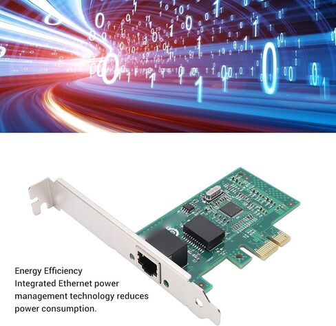 Bewinner Gigabit Ethernet Card 1000Mbps PCIe 2.0 X1 with RJ45 Port, Plug and Play, 210AT Controller, Network Card, Ethernet with RJ45 Port PCI Express 2.0 X1 in Kuwait