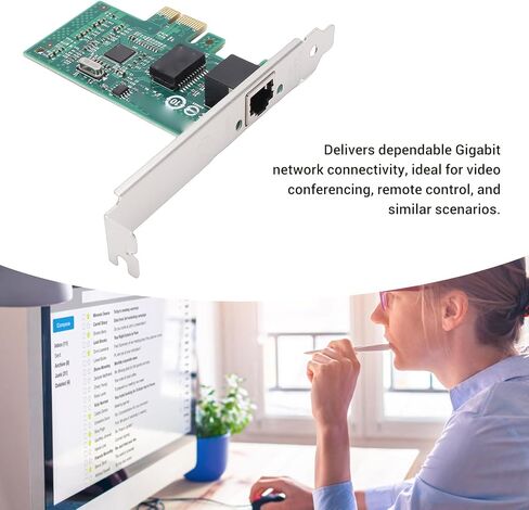 Bewinner Gigabit Ethernet Card 1000Mbps PCIe 2.0 X1 with RJ45 Port, Plug and Play, 210AT Controller, Network Card, Ethernet with RJ45 Port PCI Express 2.0 X1 in Kuwait