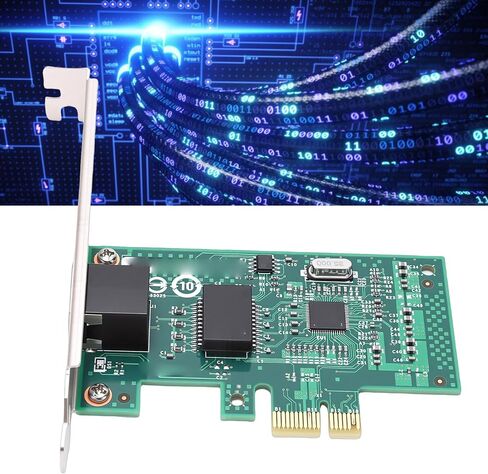 Bewinner Gigabit Ethernet Card 1000Mbps PCIe 2.0 X1 with RJ45 Port, Plug and Play, 210AT Controller, Network Card, Ethernet with RJ45 Port PCI Express 2.0 X1 in Kuwait