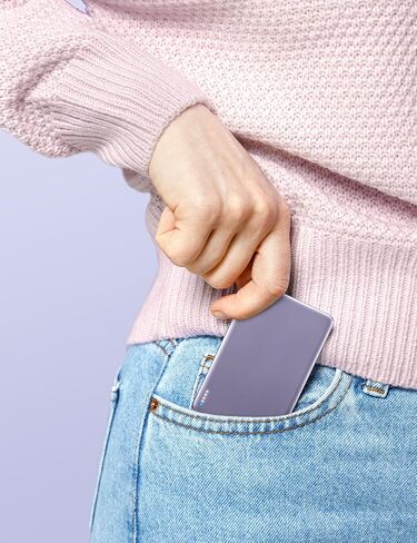 RORRY for Magsafe Portable Charger, [0.3" Ultra Slim] Magnetic Power Bank,[Alloy-Made] 5000mAh Wireless Portable Charger, USB C Battery Pack 18W Fast Charging for iPhone 17/16/15, Violet in Kuwait