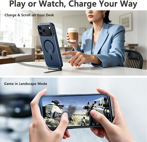 Hugener USB C Phone Charger Stand, 240W Fast Charging Extended Tip Stand(Cable is NOT Included), 360° Rotatable Invisible Type C Charger for Desk and Travel, Support Vertical & Horizontal Angles in Kuwait