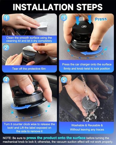 Vacuum Magnetic Phone Holder‌ - 360° Adjustable ‌Magsafe Car Mount‌, Foldable ‌Car Phone Holder‌ with Strong ‌Suction Cup Mount‌ in Kuwait