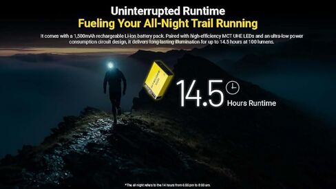 Nitecore UT27 MCT 800 Lumen للجري مصباح أمامي USB قابل لإعادة الشحن بقوة مزدوجة مع 3 درجات حرارة ملونة، ضوء أحمر، ملصق تخييم خفيف الوزن للتنزه سيرًا على الأقدام (قياسي) in Kuwait