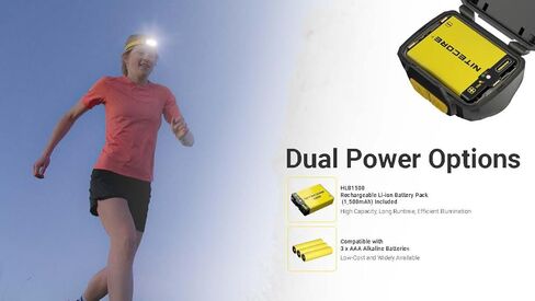 Nitecore UT27 MCT 800 Lumen للجري مصباح أمامي USB قابل لإعادة الشحن بقوة مزدوجة مع 3 درجات حرارة ملونة، ضوء أحمر، ملصق تخييم خفيف الوزن للتنزه سيرًا على الأقدام (قياسي) in Kuwait