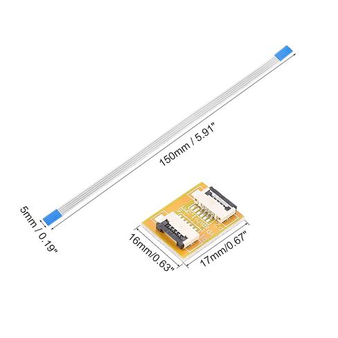 MECCANIXITY FFC FPC 4 Pin 1mm Pitch PCB Extension Connector Board مع 5 Pack 1mm Pitch 150mm مجموعة كابلات مسطحة مرنة (نوع) in Kuwait