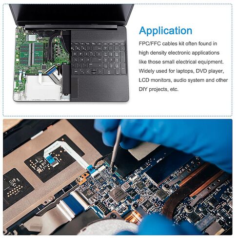 MECCANIXITY FFC FPC 4 Pin 1mm Pitch PCB Extension Connector Board مع 5 Pack 1mm Pitch 150mm مجموعة كابلات مسطحة مرنة (نوع) in Kuwait