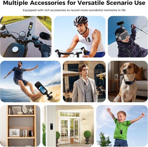 1080P Mini Body Camera - 64GB Action Camera Waterproof POV Cam with Smart Touch Screen & Charging Base Suitable for Vlogging Fitness Biking Skiing Fishing Baseball Motorcycle Pets(Black) in Kuwait