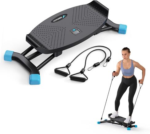 MERACH Balancing Machine for Full Body Workout, Sliding Ski Simulator with Resistance Bands, 300 LBS Loading Capacity Exercise Workout Equipment for Women﻿(Black) in Saudi Arabia