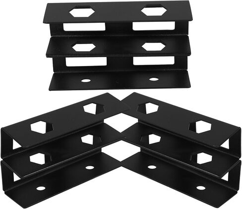 TEHAUX Desk Metal Laptop Bracket Double Layer Mount with Screws, Universal Black Laptop Holder and Keyboard Storage Stand for Office Workspace Organization in Kuwait