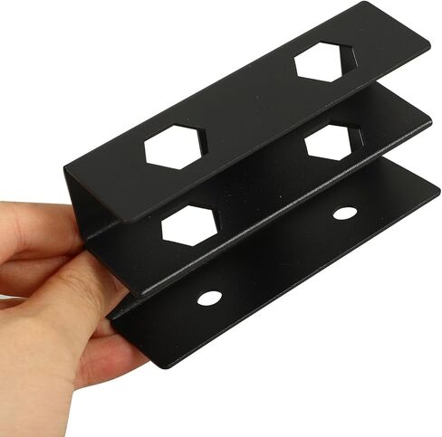 TEHAUX Desk Metal Laptop Bracket Double Layer Mount with Screws, Universal Black Laptop Holder and Keyboard Storage Stand for Office Workspace Organization in Kuwait