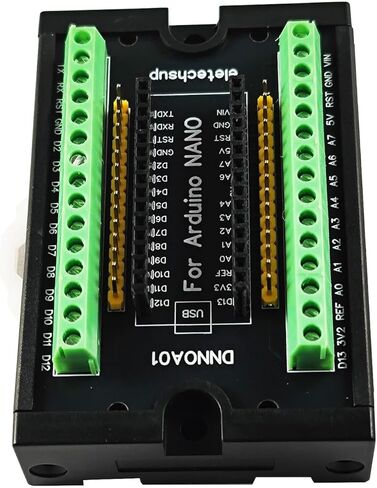 DNNOA01 Nano V3.0 DIN لوحة توسيع السكك الحديدية للمنزل الذكي Arduino PLC - وحدة محول كتلة طرفية فعالة (مع غلاف) in Kuwait