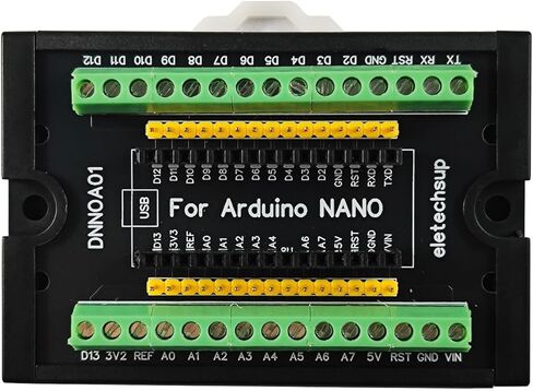 DNNOA01 Nano V3.0 DIN لوحة توسيع السكك الحديدية للمنزل الذكي Arduino PLC - وحدة محول كتلة طرفية فعالة (مع غلاف) in Kuwait