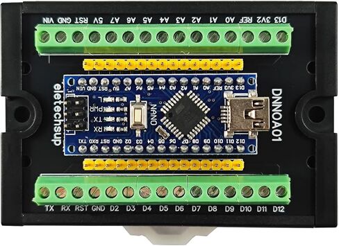 DNNOA01 Nano V3.0 DIN لوحة توسيع السكك الحديدية للمنزل الذكي Arduino PLC - وحدة محول كتلة طرفية فعالة (مع غلاف) in Kuwait