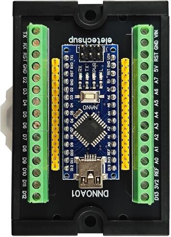 DNNOA01 Nano V3.0 DIN لوحة توسيع السكك الحديدية للمنزل الذكي Arduino PLC - وحدة محول كتلة طرفية فعالة (مع غلاف) in Kuwait