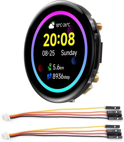 Waveshare RP2350 1.43inch AMOLED Display Development Board, 466×466, SPI Interface Round Display, Onboard Accelerometer and Gyroscope Sensor, RTC Chip in Kuwait