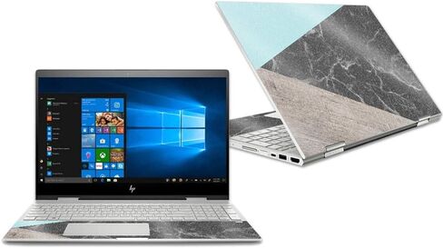 MightySkins غلاف لامع لجهاز HP Envy x360 Convertible مقاس 15 بوصة (2018) - الخشب والرخام | لمسة نهائية لامعة واقية ومتينة شديدة اللمعان | سهلة التطبيق والإزالة وتغيير الأنماط | صنع في الولايات المتحدة الأمريكية in Kuwait
