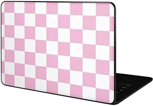 Skinit Decal Laptop Skin Compatible with Google Pixelbook Go - Officially Licensed Originally Designed Pink and White Checkerboard Design in Kuwait
