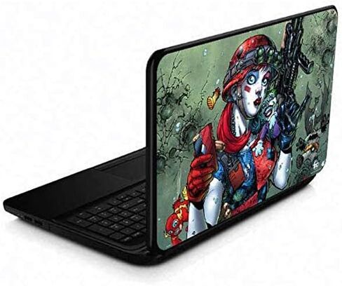 Skinit Decal Laptop Skin Compatible with 15.6 in 15-d038dx - Officially Licensed Warner Bros Harley Quinn and Baby Joker Design in Kuwait