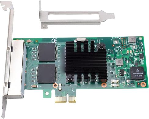 بطاقة شبكة CUIFATI PCI Express، تدعم شريحة 350AM4 4 منافذ RJ45 1 جيجابت PCIE 2.1 X1 محول شبكة مع أقواس منخفضة المستوى، للتطبيقات الصناعية للكمبيوتر المكتبي الخادم in Kuwait
