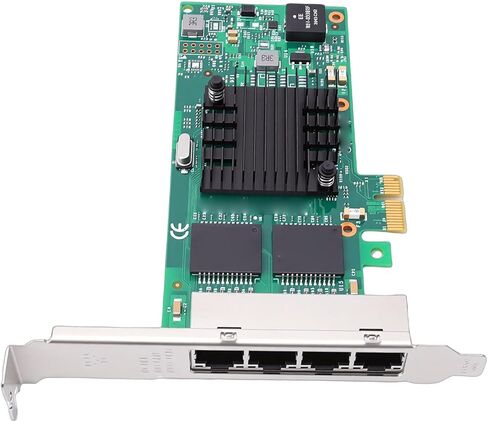بطاقة شبكة CUIFATI PCI Express، تدعم شريحة 350AM4 4 منافذ RJ45 1 جيجابت PCIE 2.1 X1 محول شبكة مع أقواس منخفضة المستوى، للتطبيقات الصناعية للكمبيوتر المكتبي الخادم in Kuwait