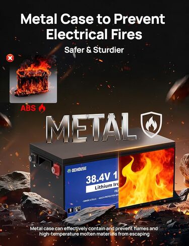 DC House 36V 100ah Pro Metal Case Battery Lithium Golf Cart ، بطارية LifePo4 مع شاحن 36V 25A ، تطبيق Bluetooth Mobile & LCD ، 200A BMS ، ذروة Current 670A in Kuwait