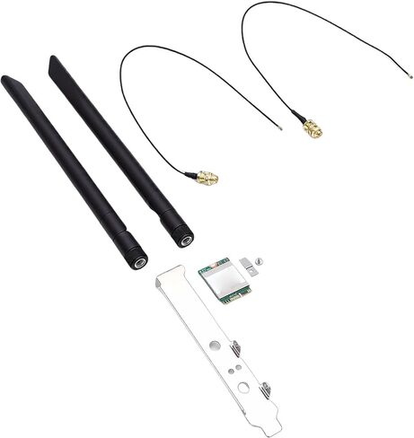 CUIFATI WiFi 6E Card, 1800Mbps Dual Band 2.4GHz 5GHz with 2x2 8dBi Antennas, Compatible with M.2 2230 A E NGFF for 10 11 in Kuwait