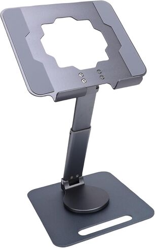 Naroote Aluminum Alloy Tablet Stand, Adjustable Foldable Rotating 360 Degree with Anti Slip Base, Ideal for Live Streaming Drawing Desktop Phone Tablet Holder (Silver) in Saudi Arabia