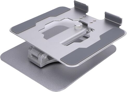 Naroote Aluminum Alloy Tablet Stand, Adjustable Foldable Rotating 360 Degree with Anti Slip Base, Ideal for Live Streaming Drawing Desktop Phone Tablet Holder (Silver) in Saudi Arabia