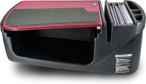 مكتب السيارة GripMaster بكفاءة AutoExec لمحطة عمل سيارتك ومكتبك المحمول، باللون الأحمر الصودا، مع عاكس طاقة بقدرة 400 واط وحامل للكمبيوتر اللوحي in Kuwait