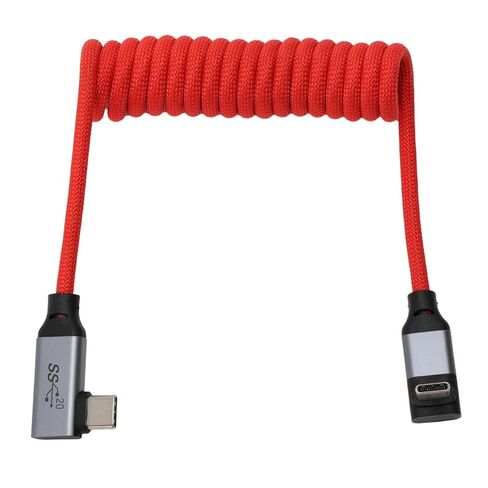 USB-C Right Angle Cable, USB Type-C Data Power Video Recording for Canon R5C Sony A1ii ZCAM Blackmagic Camera Samsung External SSD, iPhone 16/17, Monitor, 20Gbps 100W 4K 60p in Kuwait