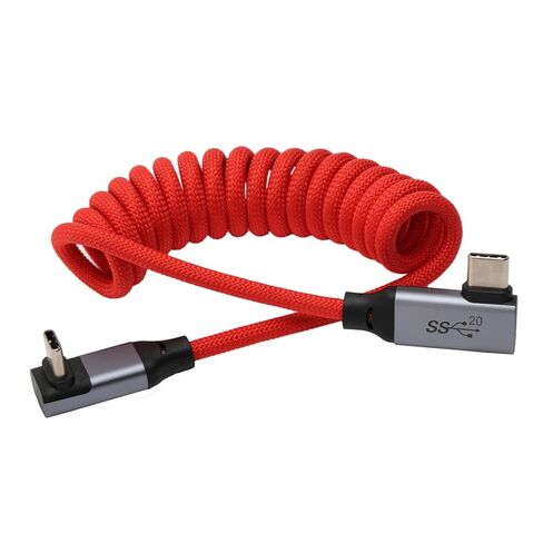 USB-C Right Angle Cable, USB Type-C Data Power Video Recording for Canon R5C Sony A1ii ZCAM Blackmagic Camera Samsung External SSD, iPhone 16/17, Monitor, 20Gbps 100W 4K 60p in Kuwait