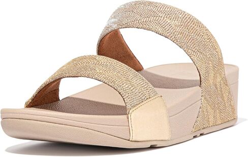 FitFlop Lulu Glitz Slides Platino 7 M (B) in Saudi Arabia