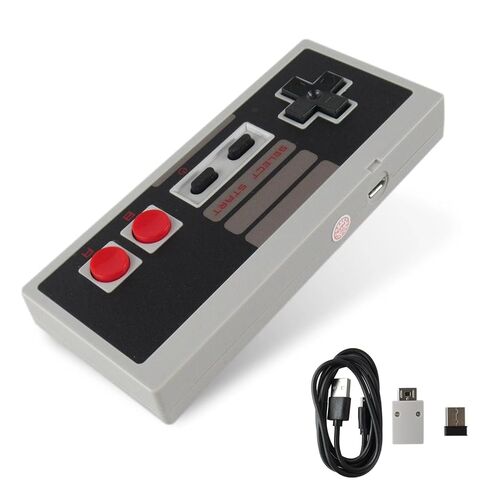 LO MERECES وحدة تحكم لاسلكية غمبد لـ FC/NES NS نينتندو الإصدار الكلاسيكي وحدة تحكم ألعاب صغيرة ملحق مع كابل شحن USB in Kuwait