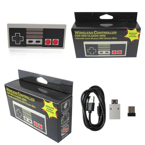 LO MERECES وحدة تحكم لاسلكية غمبد لـ FC/NES NS نينتندو الإصدار الكلاسيكي وحدة تحكم ألعاب صغيرة ملحق مع كابل شحن USB in Kuwait