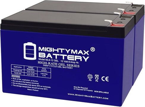 Mighty Max Battery 12V 9AH Gel F2 Replacement Battery Compatible with CyberPower LCD 1500VA - 2 Pack in Kuwait