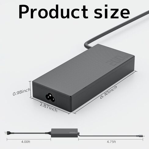 200W Laptop Charger Fit for Asus ROG Zephyrus/TUF G14 G16 A14 A16 2024 2025 GA605 GU605 GA403 ProArt P16 PX13 GA605WV GA605WI GU605MI GU605MU GA403UV GA403UU GA403UI FA401UV FA401UU FA401WU AC Adapter in Kuwait