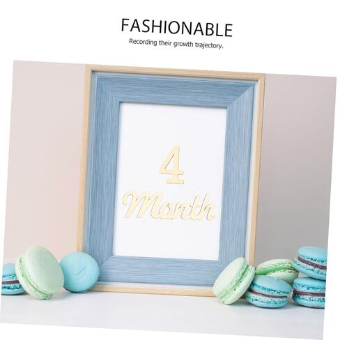 PRETYZOOM Monthly Cards Wooden Set Baby Photography Props 28 Pieces Baby Growth Signs for and Announcements in Kuwait
