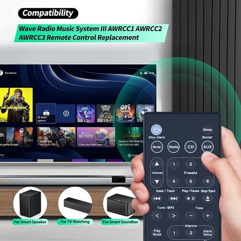 جهاز تحكم عن بعد بديل جديد متوافق مع نظام موسيقى راديو Bose Wave III AWRCC1 AWRCC2 AWRCC3 in Kuwait