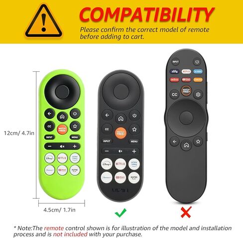 [عبوتان] غطاء جهاز تحكم عن بعد متسلق متوافق مع جهاز التحكم عن بعد Vizio Onn XRT281 XRT181 XRT28X، حافظة واقية ناعمة للتلفزيون الذكي HD FHD VIZIO، يتوهج في الظلام، يتضمن حبل قصير، أخضر وأزرق in Kuwait
